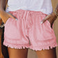 🌞2025 Summer New Arrivals🌸High Waist Drawstring Distressed Denim Shorts