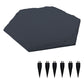 Outdoor Non-Slip Artificial Stone Mat with 4 Ground Stabilizing Pegs