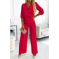 🌸New Arrival 49%OFF💖 Women's Fashion V-Neck Top and Pants Set