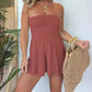 🎉Hot Sale 49% OFF🎉Strapless Off Shoulder Pleated Flowy Short Romper