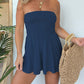 🎉Hot Sale 49% OFF🎉Strapless Off Shoulder Pleated Flowy Short Romper
