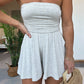 🎉Last Day Promotion 50% OFF💃Strapless Off Shoulder Pleated Flowy Short Romper