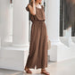 🎉Last Day Promotion 49% OFF💃Women's Solid Color Pleated Square Neck Jumpsuit