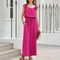 🎉Last Day Promotion 49% OFF💃Women's Solid Color Pleated Square Neck Jumpsuit
