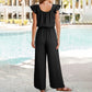 🎉Last Day Promotion 49% OFF💃Women's Solid Color Pleated Square Neck Jumpsuit