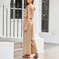 🎉Last Day Promotion 49% OFF💃Women's Solid Color Pleated Square Neck Jumpsuit