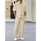 🏖️Summer Hot Sale 49% OFF🌼Men's Collared Top & Drawstring Pants Set