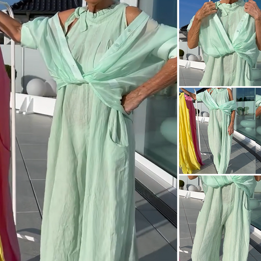 🎉Hot Sale 49% OFF🎉 Halter-Neck & Wide-Leg Jumpsuit