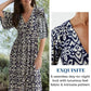 ❤️‍🔥2025 Summer Sale 49% OFF🌷Bohemian casual print V-neck shirred waist long dress