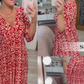 ❤️‍🔥2025 Summer Sale 49% OFF🌷Bohemian casual print V-neck shirred waist long dress