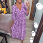 ❤️‍🔥2025 Summer Sale 49% OFF🌷Bohemian casual print V-neck shirred waist long dress