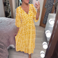 ❤️‍🔥2025 Summer Sale 49% OFF🌷Bohemian casual print V-neck shirred waist long dress