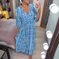 ❤️‍🔥2025 Summer Sale 49% OFF🌷Bohemian casual print V-neck shirred waist long dress
