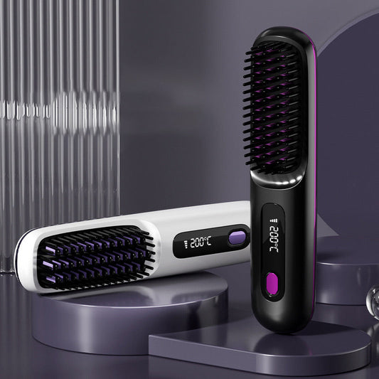 🎁 Hot Sale 49% OFF 🔥Wireless Ceramic Heating Hair Straightening Comb