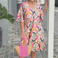 🎉Hot Sale 49% OFF🎉V-Neck Printed Midi Dress