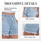 🌞2025 Summer New Arrivals🌸High Waist Drawstring Distressed Denim Shorts