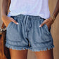 🌞2025 Summer New Arrivals🌸High Waist Drawstring Distressed Denim Shorts