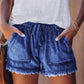 🌞2025 Summer New Arrivals🌸High Waist Drawstring Distressed Denim Shorts