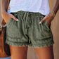 🌞2025 Summer New Arrivals🌸High Waist Drawstring Distressed Denim Shorts