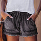 🌞2025 Summer New Arrivals🌸High Waist Drawstring Distressed Denim Shorts