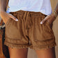 🌞2025 Summer New Arrivals🌸High Waist Drawstring Distressed Denim Shorts