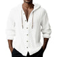 Men's Casual Solid Color Long Sleeve Hooded Top