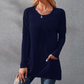 ⏰Early Autumn Sales 49% OFF🍂Women Casual Long Sleeve T-Shirt with Round Neck Pocket