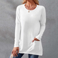 ⏰Early Autumn Sales 49% OFF🍂Women Casual Long Sleeve T-Shirt with Round Neck Pocket