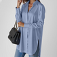 🎉Hot Sale 49% OFF🎉 Women’s Loose Fit Button-down Long Sleeve Shirt