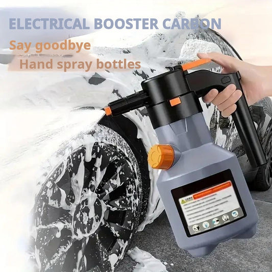 Electric car wash foam gun, handheld high-pressure cleaner, multifunctional, large capacity, long battery life, for cars, kitchen, household cleaning