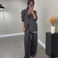 ⏰FLASH SALE 49% OFF🔥Women's Long Sleeve Blazer & Wide Leg Pant 2-Piece Set