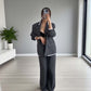 ⏰FLASH SALE 49% OFF🔥Women's Long Sleeve Blazer & Wide Leg Pant 2-Piece Set