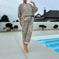 ✨Women's Leopard Print Top & Pants 2-Piece Set