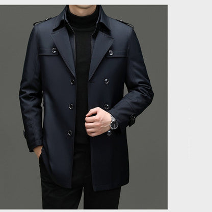 ⏳Limited-time special price £69.99⏰Men's Medium-Length Trench Coat with Detachable Inner
