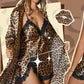 Sexy Leopard Print Robe & Nightgown Set