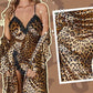 Sexy Leopard Print Robe & Nightgown Set