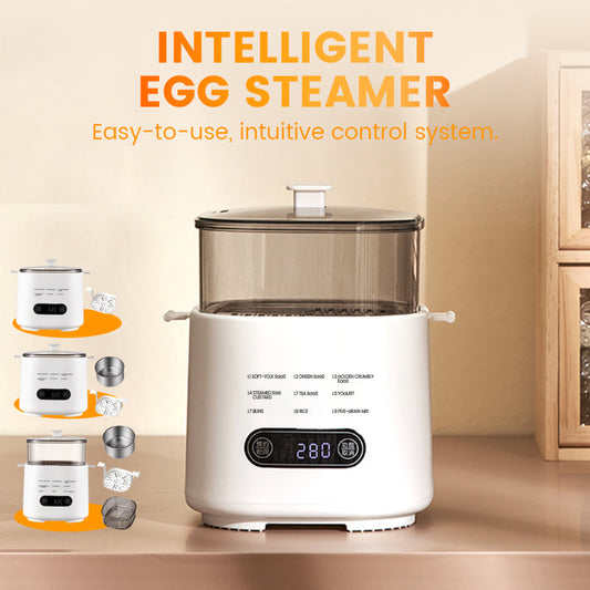 🥳2026 HOT SALE🥳💞50K+ SOLD!🎁✨ 50% OFF! Mini Multi‑Functional Egg Cooker – Smart touch panel, 6‑egg capacity, boils, poaches, scrambles & steams. Perfect for quick breakfasts! 🥚⚡