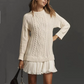 💗LAST DAY -49% OFF💗Women's Cable-Knit Mini Sweater Dress