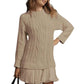 💗LAST DAY -49% OFF💗Women's Cable-Knit Mini Sweater Dress