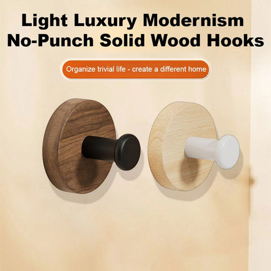 🎁 Hot Sale 49% OFF 🔥Waterproof Wooden Coat Hook - No Drilling