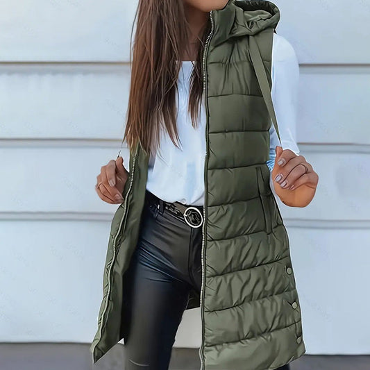 🎁 Hot Sale 49% OFF 🔥Women’s Zip-Up Long Puffer Vest