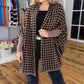 🎁 Hot Sale 49% OFF 🔥Open Front Houndstooth Poncho for Women