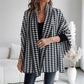 🎁 Hot Sale 49% OFF 🔥Open Front Houndstooth Poncho for Women