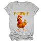 🔥LAST DAY SALE 49% OFF!!🐓F-Caw-F😍Humorous Chicken Pattern T-Shirt🖤
