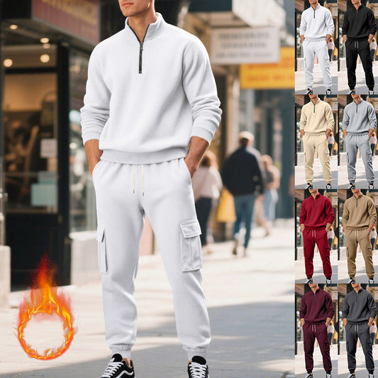 ❄️LAST DAY PROMOTION - 49%OFF 💖 Chic Versatile Men's Warm 2-Piece Set