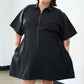 🎁 Hot Sale 49% OFF 🔥Women's Zipper Short Sleeve Dress with Pockets