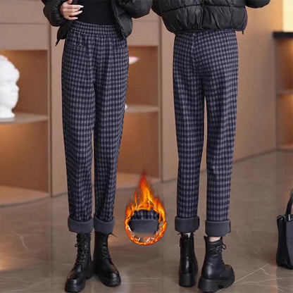 Women's Plaid Straight Leg Pants