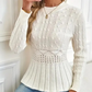 🎅🔥【Free shipping】⏳Women's Chunky-Knitted Crew Neck Peplum Sweater