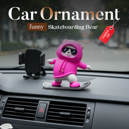🔥 LAST DAY PROMOTION - 49%OFF 🔥 Funny Skateboarding Bear Car Ornament