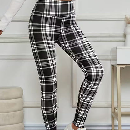 🩷Year-End Sale: Save 49% Off 🩷High-Elasticity Slim Fit Warm Plaid Leggings for Women